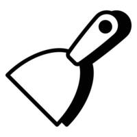 Putty Knife Tools Icon With Shadow Style vector