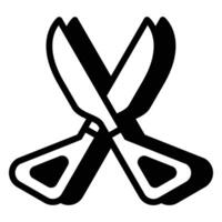 Scissor Tools Icon With Shadow Style vector