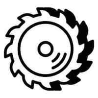 Saw Blade Tools Icon With Shadow Style vector
