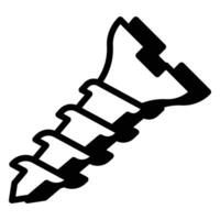 Screw Icon , Flat Screw With Shadow Style vector