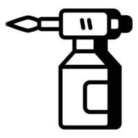 Gas Torch Icon With Shadow Style vector