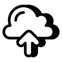 Upload to Cloud With Shadow Style vector