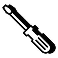 Screwdriver Icon , Flat Screwdriver Icon With Shadow Style vector