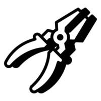 Pliers Tool Icon , Flat Pliers Tools Icon With Shadow Style vector