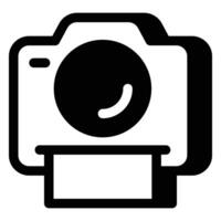 Digital Camera Icon With Shadow Style vector
