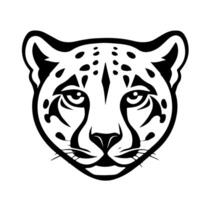 Leopard Head Tribal Illustration vector