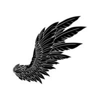 silhouette illustration of angel wings, style vector
