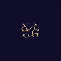XG letter organic and elegant concept wedding initial beauty leaf monogram logo vector