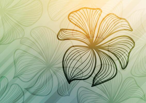Flower green soft art gradient light background