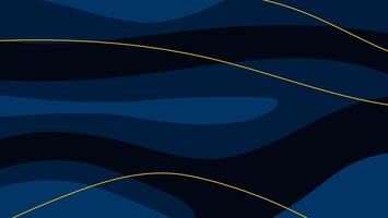 Abstract Navy and Yellow Line Art Background vector