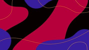 bold abstract black background with red and blue shape vector