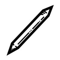 Paper stump or graphite pencil blender tool stationary icon illustration isolated on square white background. Simple flat outlined cartoon art styled drawing. vector