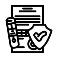 exculpatory evidence crime line icon illustration vector