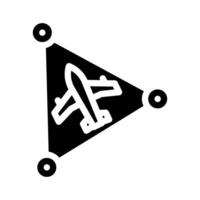 the bermuda triangle unsolved mystery glyph icon illustration vector