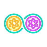 quantum entanglement unsolved mystery color icon illustration vector