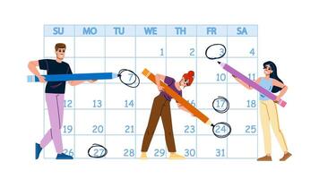 task digital calendar vector