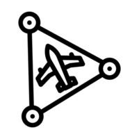 the bermuda triangle unsolved mystery line icon illustration vector