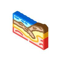 plate tectonics unsolved mystery isometric icon illustration vector