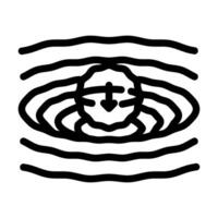 the nature of gravity unsolved mystery line icon illustration vector