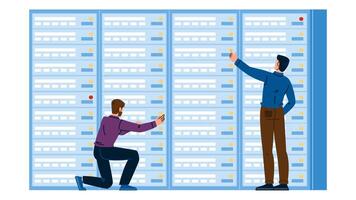 storage server racks vector