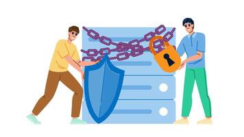 network cybersecurity server vector