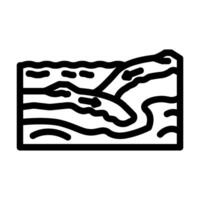 plate tectonics unsolved mystery line icon illustration vector