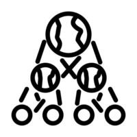 the existence of parallel universes line icon illustration vector