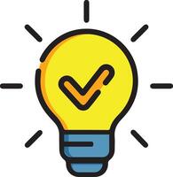 Light bulb icon on light background. vector