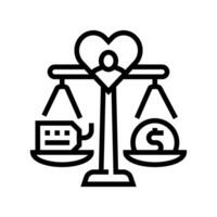 perception value consumer behavior line icon illustration vector
