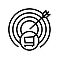 purchase intention consumer behavior line icon illustration vector