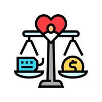 perception value consumer behavior color icon illustration vector