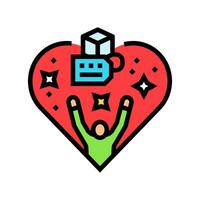 consumer trust behavior color icon illustration vector