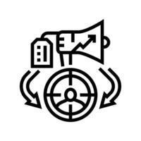 reference groups consumer behavior line icon illustration vector