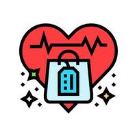 impulse buying consumer behavior color icon illustration vector