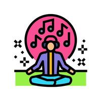 chillout area rave retro color icon illustration vector