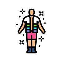 rave man retro color icon illustration vector