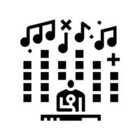 dance music event rave retro glyph icon illustration vector