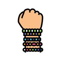 kandi rave retro color icon illustration vector