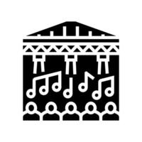 warehouse rave retro glyph icon illustration vector