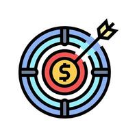 targets technical sales engineer color icon illustration vector