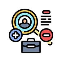 competitive analysis technical sales engineer color icon illustration vector