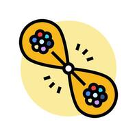 quantum entanglement unsolved mystery color icon illustration vector
