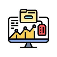 metrics technical sales engineer color icon illustration vector