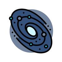 dark matter unsolved mystery color icon illustration vector