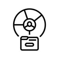 customer segmentation technical sales engineer line icon illustration vector