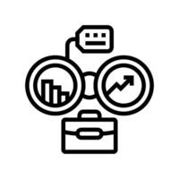 forecasting technical sales engineer line icon illustration vector