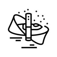 faster than light travel unsolved mystery line icon illustration vector