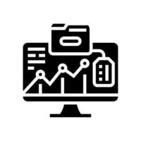 metrics technical sales engineer glyph icon illustration vector