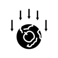the nature of gravity unsolved mystery glyph icon illustration vector