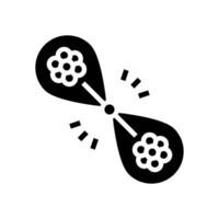 quantum entanglement unsolved mystery glyph icon illustration vector